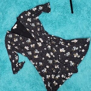 Loft Floral Wrap Short Romper